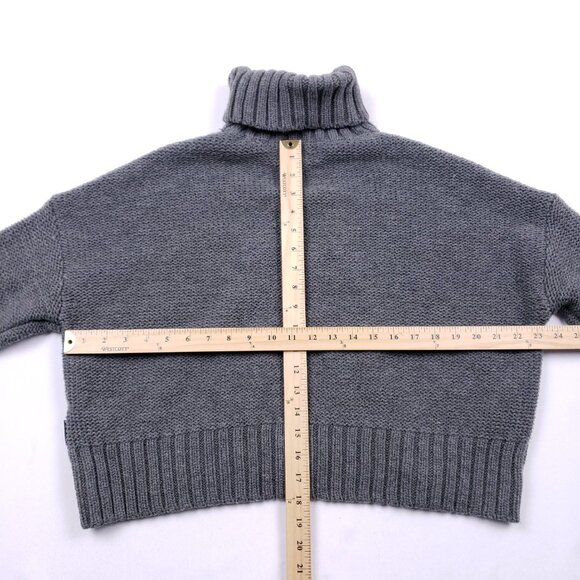 Calvin Klein Turtleneck Sweater Womens Small Gray Dolman‎ Sleeve Loose Baggy Fit - Picture 6 of 8